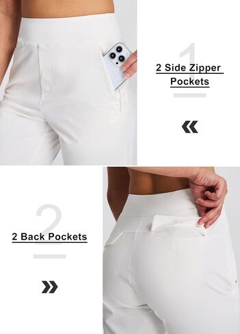 Libin Women's Pants with Pockets 29"/31" High Waisted Lightweight Bootcut Casual Pants for Golf Travel Work Athletic in Kuwait