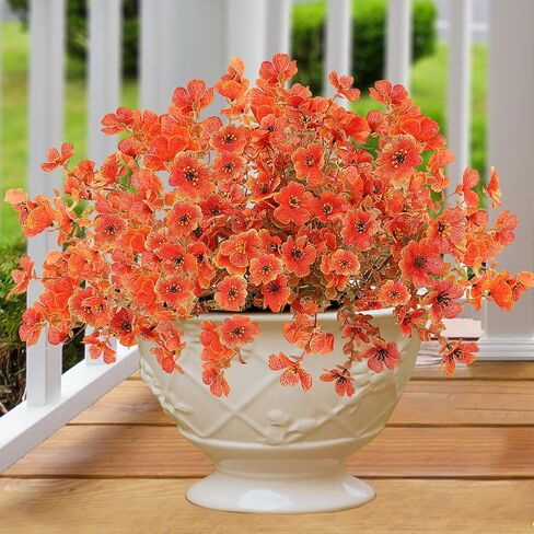 Sggvecsy Artificial Flowers for Outdoors 12 Bundles Realistic Faux Plants UV Resistant Fake Silk Daisy with Eucalyptus for Boxwood Planter Patio Porch Outside Spring Summer Decoration(Mixed 6 Color) in Kuwait