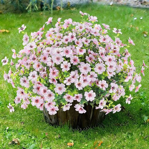 Sggvecsy Artificial Flowers for Outdoors 12 Bundles Realistic Faux Plants UV Resistant Fake Silk Daisy with Eucalyptus for Boxwood Planter Patio Porch Outside Spring Summer Decoration(Mixed 6 Color) in Kuwait