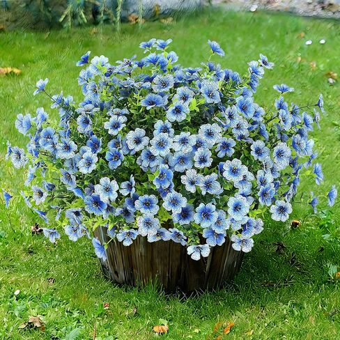 Sggvecsy Artificial Flowers for Outdoors 12 Bundles Realistic Faux Plants UV Resistant Fake Silk Daisy with Eucalyptus for Boxwood Planter Patio Porch Outside Spring Summer Decoration(Mixed 6 Color) in Kuwait