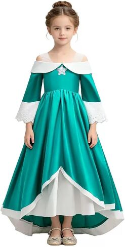 Galaxy Princess Costume for Girls, Rosalina Dresser with Crown, Wand, and Earrings, Kids Halloween Cosplay Costumes in Saudi Arabia