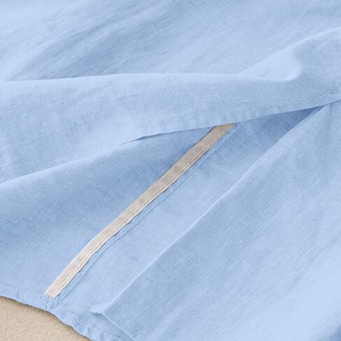 Linen Skirts for Women Cotton A-Line Flowy Midi Skirt with Contrast Drawstring Waist and Pockets Casual Summer Dress in Kuwait