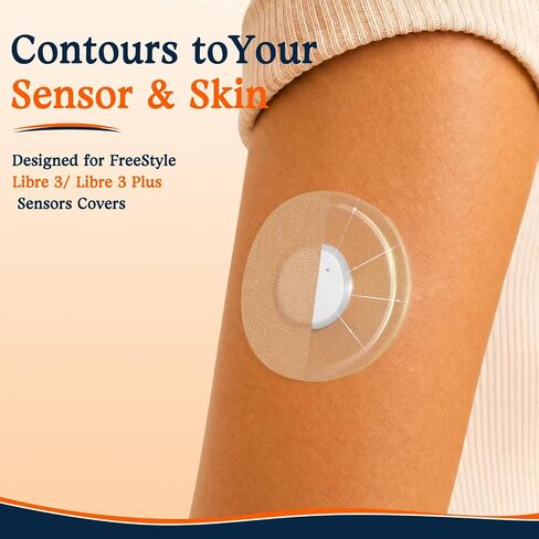 Dexcom G7 Over Patches, Non-Adhesive Center, Medical-Grade Acrylic Adhesive, Breathable Waterproof Latex-Free, 24-Pack CGM Adhesive Patches, Low-Profile Fit (Nude) in Saudi Arabia