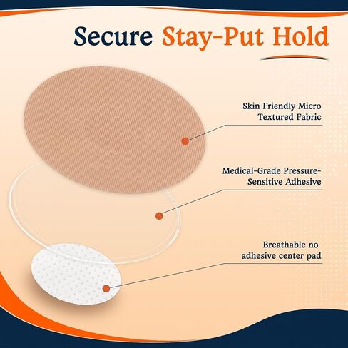 Dexcom G7 Over Patches, Non-Adhesive Center, Medical-Grade Acrylic Adhesive, Breathable Waterproof Latex-Free, 24-Pack CGM Adhesive Patches, Low-Profile Fit (Nude) in Saudi Arabia