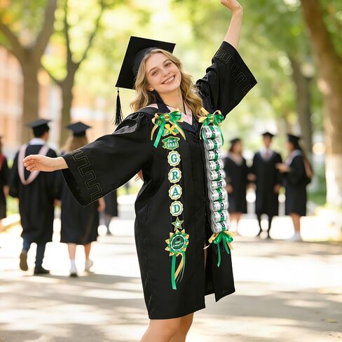 2026 Graduation Lei, 59 Inch Long Braided Ribbon Lei Necklace Money Gifts Idea for Grad Men and Women, Graduation Accessories for College Student School Grad Party in Saudi Arabia