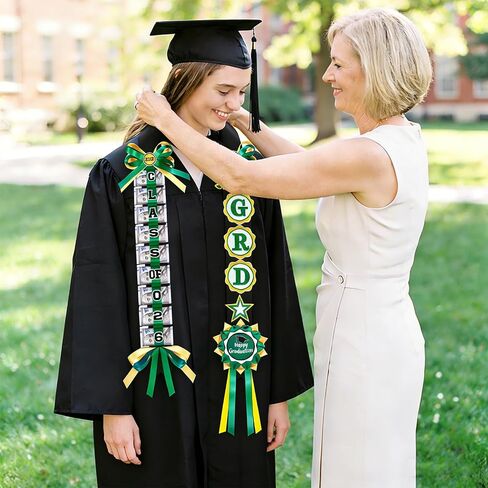 2026 Graduation Lei, 59 Inch Long Braided Ribbon Lei Necklace Money Gifts Idea for Grad Men and Women, Graduation Accessories for College Student School Grad Party in Saudi Arabia