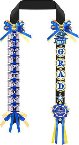2026 Graduation Lei, 59 Inch Long Braided Ribbon Lei Necklace Money Gifts Idea for Grad Men and Women, Graduation Accessories for College Student School Grad Party in Saudi Arabia