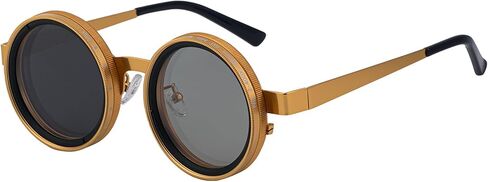 Adjustable-Tint Men's Sunglasses – ND Filter, UV400 Polarized – Retro Round Frames in Saudi Arabia
