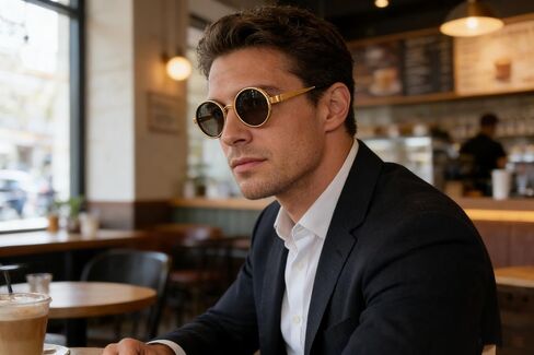 Adjustable-Tint Men's Sunglasses – ND Filter, UV400 Polarized – Retro Round Frames in Saudi Arabia