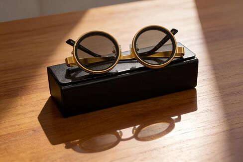 Adjustable-Tint Men's Sunglasses – ND Filter, UV400 Polarized – Retro Round Frames in Saudi Arabia