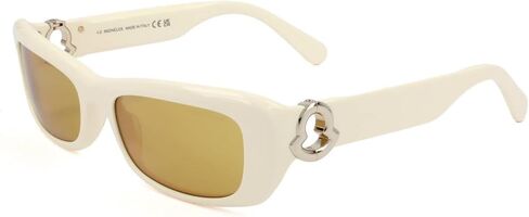 Moncler Minuit Sunglasses ML0245 25E Ivory/Gold 55mm in Saudi Arabia