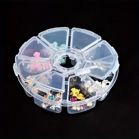 1PC Clear 6-Grid Plastic Craft Storage Organizer Box, Freestanding Organizer for Diamond Painting Tools, Jewelry, Beads & Small Accessories in Kuwait