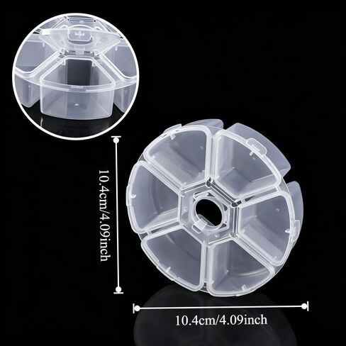 1PC Clear 6-Grid Plastic Craft Storage Organizer Box, Freestanding Organizer for Diamond Painting Tools, Jewelry, Beads & Small Accessories in Kuwait
