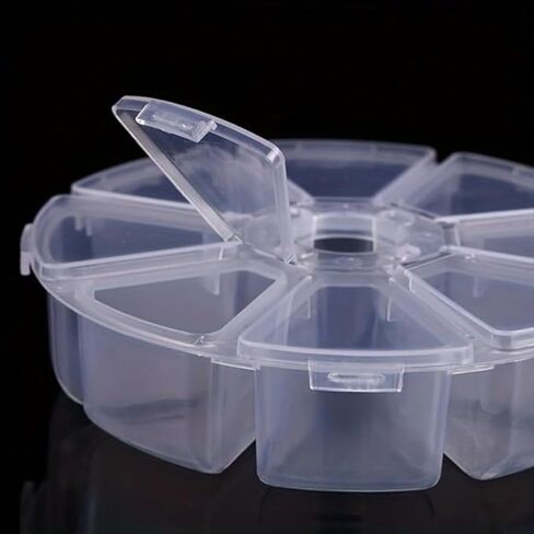 1PC Clear 6-Grid Plastic Craft Storage Organizer Box, Freestanding Organizer for Diamond Painting Tools, Jewelry, Beads & Small Accessories in Kuwait