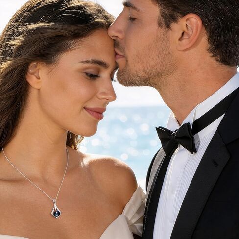 Iefil 9-11mm Freshwater Pearl Necklace, Infinity Pearl Necklace, Anniversary Birthday Gifts for Women Wife Mom Girlfriend, 925 Sterling Silver in Kuwait