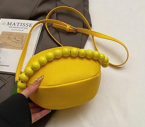 Lemon Peach Fruit Shaped Round Cute Crossbody Bags for Women Pu Leather Satchel Clutch Purse Novelty Shoulder Bag 2026 in Saudi Arabia