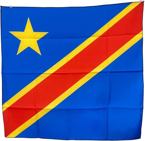 Versatile DRC Congo Flag Bandana, Multipurpose, Democratic Republic of Congo African Bandana, Congo Blue, Red, Yellow in Kuwait