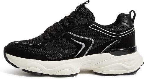 LUCKY STEP Women's Mesh Fashion Chunky Sneakers Platform Casual Athletic Walking Running Shoes Retro Tennis Gym Workout Breathable Sport Footwear in Kuwait