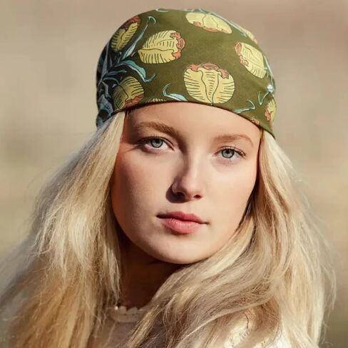 Handker Adele Bandana 22"x22 Premium Cotton Bandana for Women & Men - Wearable Multi-Purpose Accessory for Hair Scarf Neck Bag - Original Artist Design Lightweight Protective Coverage Unisex Bandanas in Saudi Arabia
