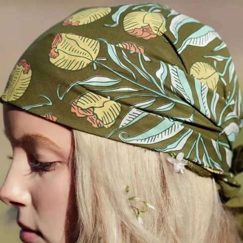 Handker Adele Bandana 22"x22 Premium Cotton Bandana for Women & Men - Wearable Multi-Purpose Accessory for Hair Scarf Neck Bag - Original Artist Design Lightweight Protective Coverage Unisex Bandanas in Saudi Arabia