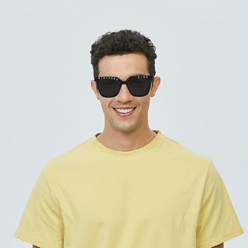 Birthday Sunglasses for Men, Black Square Birthday King Glasses for Men Him Birthday Gifts Decorations Props Party Accessories in Saudi Arabia