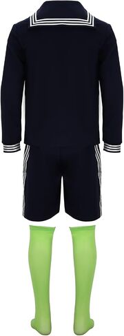 Adults Quico Costume Long Sleeve Shirt Hat Short Pants Socks Sailor Uniform Halloween Cosplay Outfit in Saudi Arabia