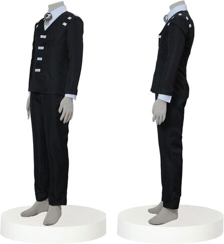 MGCOS Death The Kid Cosplay Costume Outfits Black Long Anime Adult festival perform Halloween in Kuwait