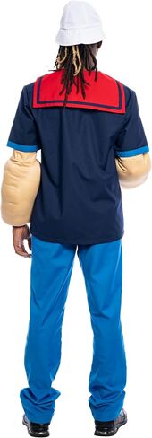 Sailor Man Adult Halloween Costume Set with Muscle Arms Spinach Captain Cosplay in Kuwait