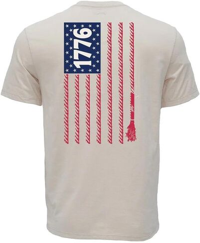 HOOEY Men's Cream 1776 Tee Shirt in Kuwait