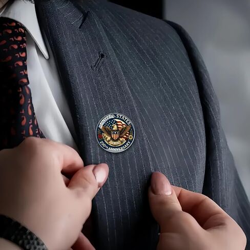 USA 250th Anniversary Pins, America 250 Years Birthday Metal Lapel Pin Brooches, American Eagle Commemorative Patriot Badge for Patriot's Day Independence Day in Saudi Arabia