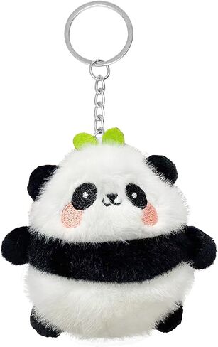 Cute Panda Keychain Pendant - Super Soft Plush Panda Keychains for Backpack, Cute Car Wallet Key Chain Accessories for Women Girls Girlfriend, Aesthetic Purse Keyring, Adorable Gift for Animal Lovers in Saudi Arabia