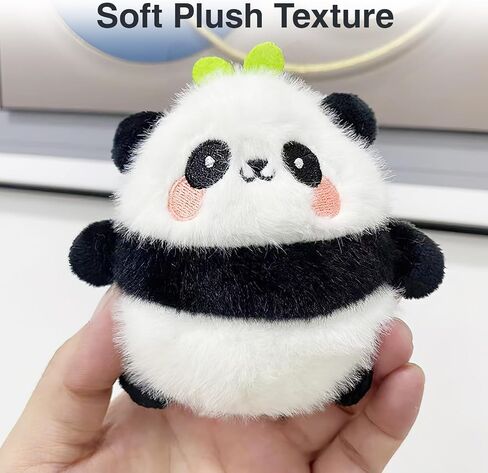 Cute Panda Keychain Pendant - Super Soft Plush Panda Keychains for Backpack, Cute Car Wallet Key Chain Accessories for Women Girls Girlfriend, Aesthetic Purse Keyring, Adorable Gift for Animal Lovers in Saudi Arabia
