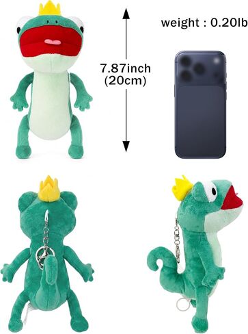 Lizard Plush Keychain 7.87", Meme Movie Merch Funny Novelty Keychain | Pull Cord Design, Rotating Arm, Removable Lobster Clasp, Removable Crown, Large Dimension in Saudi Arabia