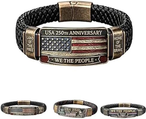 US 250th Anniversary Patriotic Bracelet,American Legacy 250th Anniversary Liberty Bracelet, 4th of July 250 Years of Freedom Theme Bracelets For Patriotic Independence Day Party Favors in Kuwait
