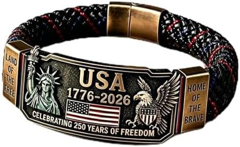 US 250th Anniversary Patriotic Bracelet,American Legacy 250th Anniversary Liberty Bracelet, 4th of July 250 Years of Freedom Theme Bracelets For Patriotic Independence Day Party Favors in Kuwait