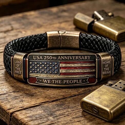US 250th Anniversary Patriotic Bracelet,American Legacy 250th Anniversary Liberty Bracelet, 4th of July 250 Years of Freedom Theme Bracelets For Patriotic Independence Day Party Favors in Kuwait