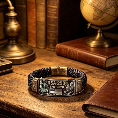US 250th Anniversary Patriotic Bracelet,American Legacy 250th Anniversary Liberty Bracelet, 4th of July 250 Years of Freedom Theme Bracelets For Patriotic Independence Day Party Favors in Kuwait