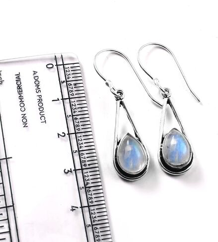 Pear Gemstone Earrings Sterling Silver Earrings Purple 7x10 mm Pear Shape Earrings Silver Earrings Silver Jewelry in Saudi Arabia