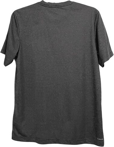 adidas Men's 3Stripes PES SOL Tee Shirt, Black Melange/White, Large in Kuwait