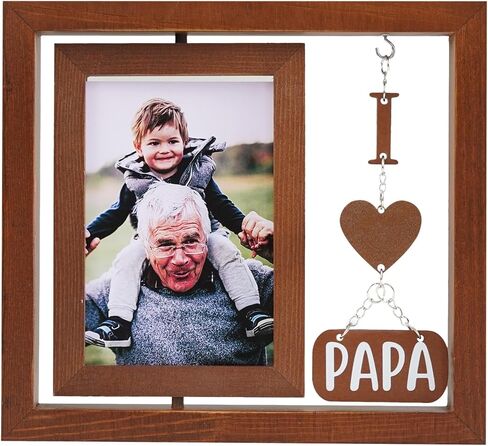 إطار صور لهدايا InnoBeta Papa من الأحفاد والأحفاد، هدية لعيد الميلاد والكريسماس وعيد الأب - لصور مقاس 4 × 6 بوصة - أنا أحب بابا in Kuwait