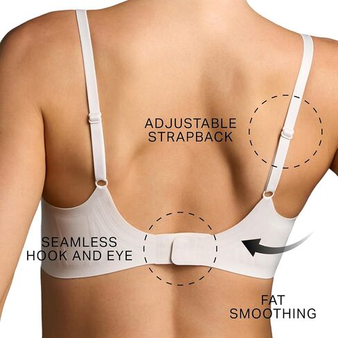 EBY New Relief Bra with German Glue, Wireless Bras for Women, Seamless Bralette with Adjustable Straps, Supportive Bras, Women’s Clothing - Pearl, XL in Saudi Arabia