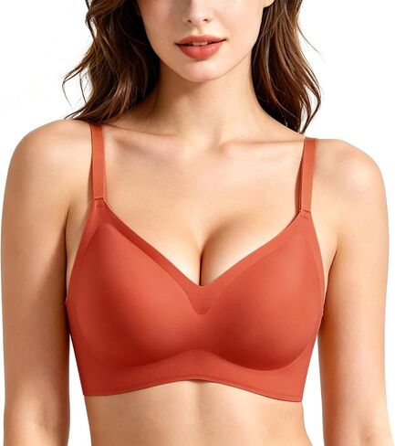 Womens Teen Girls Seamless Wireless Bra (32-38 A-D Cup) No Underwire Jelly Comfy Soft Everyday Bras in Saudi Arabia