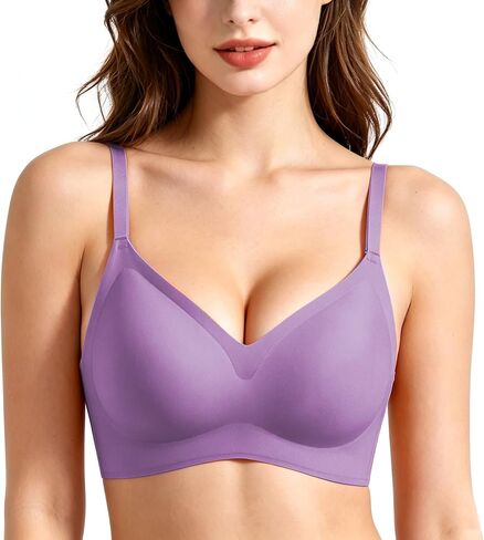 Womens Teen Girls Seamless Wireless Bra (32-38 A-D Cup) No Underwire Jelly Comfy Soft Everyday Bras in Saudi Arabia