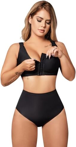 Forma Tu Cuerpo, Black Post Surgical Bra with Wide Straps (Ref. C-082) in Saudi Arabia