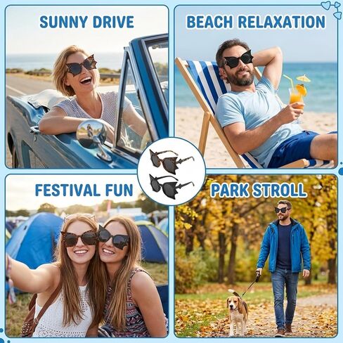 2PCS Bat Sunglasses, Gothic, Gothic Sunglasses with Black and Tofu Frames, Gray Lenses for Halloween Costume Parties and Festive Events in Saudi Arabia