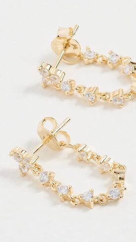By Adina Eden Women's Trio Cluster Cz Front Back Drop Stud Earrings in Saudi Arabia