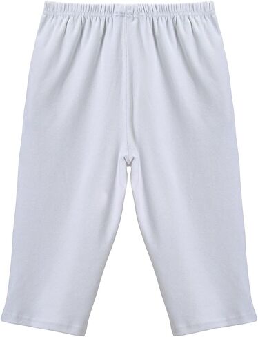 Catalog Classics Women's Capri Pants with Pockets Elastic Waist - White, Medium in Saudi Arabia