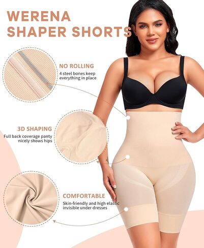 Werena Tummy Control Shapewear Shorts for Women Seamless High Waisted Body Shaper Shaping Underwear Girdle Panties(A1# Medium Control Nude, XX-Large) in Saudi Arabia