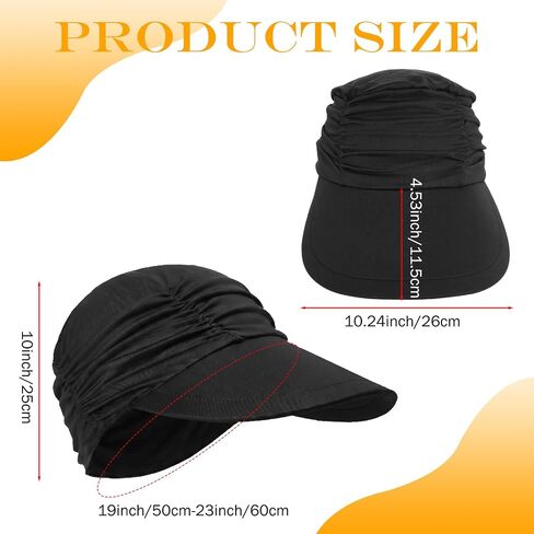4 Pcs Soft Chemo Cancer Hat Wide Brim Sun Hat Bamboo Chemo Baseball Cap Breathable for Women Cancer Hair Loss Headwear Summer Outdoor Black White Gray Blue in Saudi Arabia