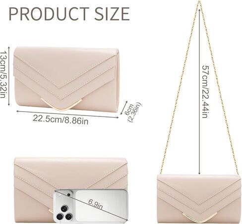 Nude Clutch Purses for Women, Vegan Leather Evening Bag with Detachable Chain, Quilted V-Line Envelope Crossbody Formal Purse, Trendy Women's Handbags for Wedding Cocktail Prom Party in Saudi Arabia